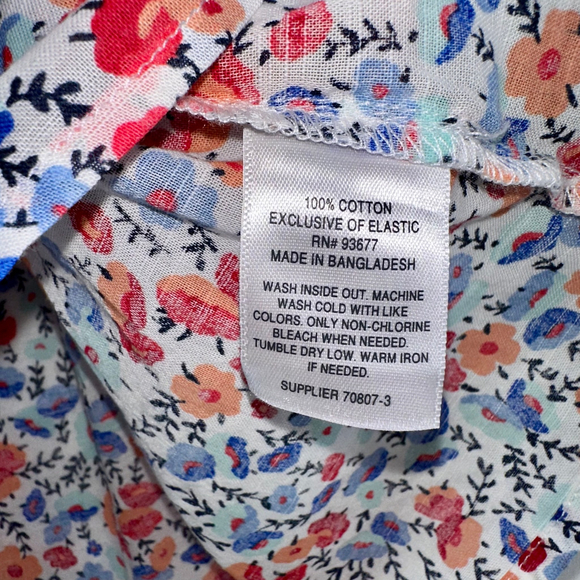 NWT St. John's Bay XXL Red White Blue FLORAL Off-the-Shoulder Top WOMENS XXL 2X - Picture 6 of 7
